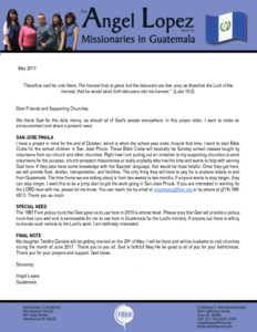 Angel Lopez Prayer Letter: Summer Bible Clubs