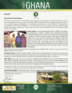 Team Ghana Update: Isaac and Faustina's Story