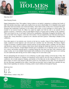 Mark Holmes Prayer Letter: Highlights From Seven Ministries