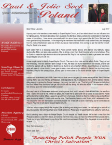 Paul Sock Prayer Letter: When I Am Weak, Then Am I Strong
