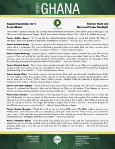 Team Ghana National Pastor Update: Testimonies From Nine National Pastors