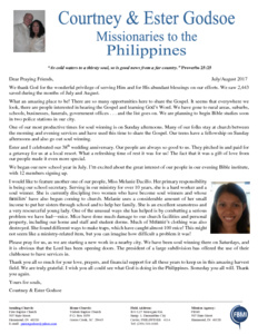 Courtney Godsoe Prayer Letter:  What an Amazing Place to Be!