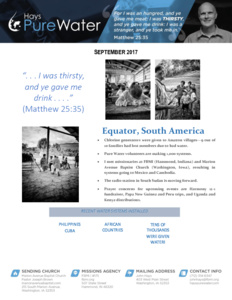 John Hays Prayer Letter:  Equator, South America!