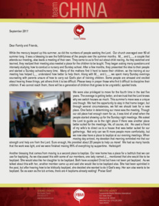 Missionary #6004 Prayer Letter: God Is Working