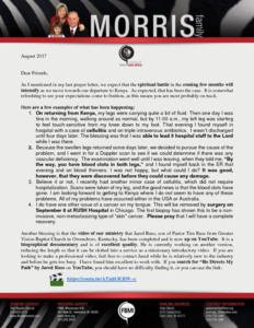 Peter Morris Prayer Letter: New Ministry Video
