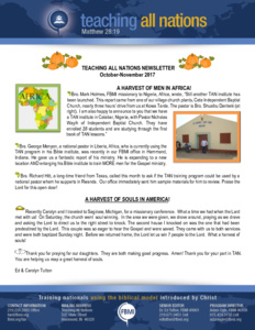 TAN Newsletter:  A Harvest of Men in Africa!