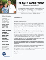 Keith Baker Prayer Letter:  God's Blessings in the Hurricanes