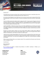 Bob Bowen Prayer Letter: The Greatest Wonder of the World