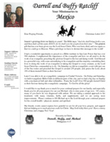 Darrell Ratcliff Prayer Letter:  2017 Christmas Prayer Letter
