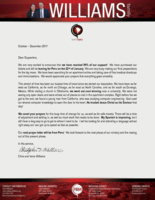 Chris Williams Prayer Letter:  On Our Way