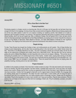 Missionary #6501 Prayer Letter:  Property Acquisition