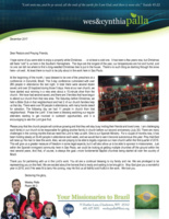 Wes Palla Prayer Letter:  A Wonderful Holiday Season!