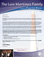 Luis Martinez Prayer Letter:  Getting Back to Normal
