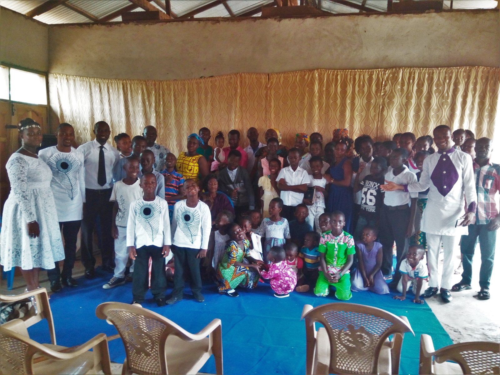 Pastor Gyasi Boateng and his church congregation