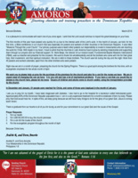 Andres Amoros Prayer Letter: Spring Program