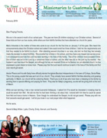 Daniel Wilder Prayer Letter:  Christian School