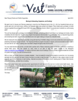 Charlie Vest Prayer Letter:  Moving Is Exhausting, Expensive, and Exciting!
