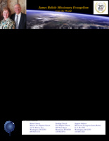 James Belisle Prayer Letter:  Fruit to Your Account