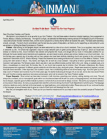 Chad Inman Prayer Letter:  So Glad to Be Back--Thank You for Your Prayers!