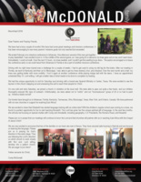 Corey McDonald Prayer Letter:  Busy Couple of Months