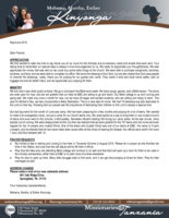 Mshama Kinyonga Prayer Letter:  God's Blessings