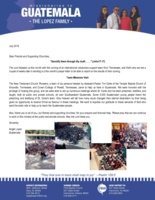 Angel Lopez Prayer Letter: Team Missions Visit