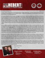 Brian Hebert Prayer Letter:  Amazing Finish to Deputation!