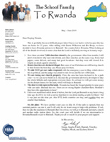 Gregg Schoof Prayer Letter:  New Field--Burundi