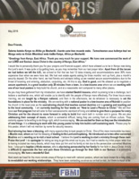 Peter Morris Prayer Letter: Settling In--But Not Without Challenges