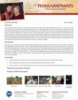 Teerapat Phaisarnpiwat Prayer Letter: Rainy Season