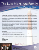 Luis Martinez Prayer Letter:  20 Years on the Field of Puerto Rico