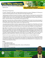 Fisa Mihy-mihyndu Prayer Letter:  God Is Opening Doors