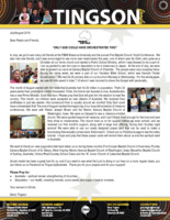 Garry Tingson Prayer Letter: Only God Could Have Orchestrated This!