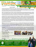 Keith Hamilton Prayer Letter:  Summer in High Gear
