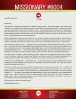 Missionary #6004 Prayer Letter: A Lesson in Faith