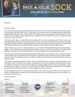 Paul Sock Prayer Letter:  Unexpected Guests