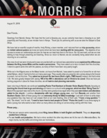 Peter Morris Prayer Letter: "Bring Them In"