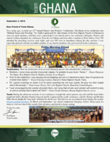 Team Ghana Update: Pastors' and Workers' Conference 2018