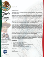 Christopher Sage Prayer Letter: The Lord Has Done Wonderful Things