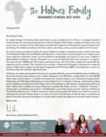 Mark Holmes Prayer Letter:  Celebrating a New Addition