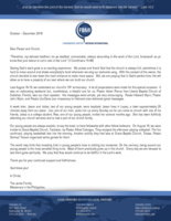 Parish Javier Prayer Letter:  19th Church Anniversary