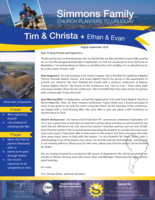 Tim Simmons Prayer Letter: Looking Forward to a Productive Fall