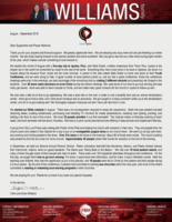 Chris Williams Prayer Letter:  Teaching and Training