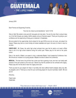 Angel Lopez Prayer Letter: New Goals and New Plans for the New Year