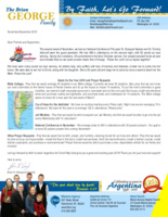 Brian George Prayer Letter:  Goals and Prayer Requests for 2019