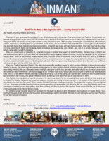 Chad Inman Prayer Letter:  Thank You for 2018 Blessings . . . Looking on to 2019
