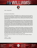 Chris Williams Prayer Letter:  Highways and Hedges