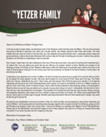 Christopher Yetzer Prayer Letter:  Better Than a Cup of Coffee