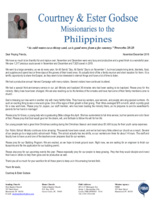 Courtney Godsoe Prayer Letter:  So Much to Be Thankful For!