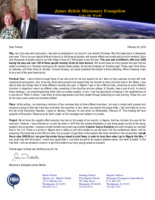 James Belisle Prayer Letter: Plans and Projects for 2019